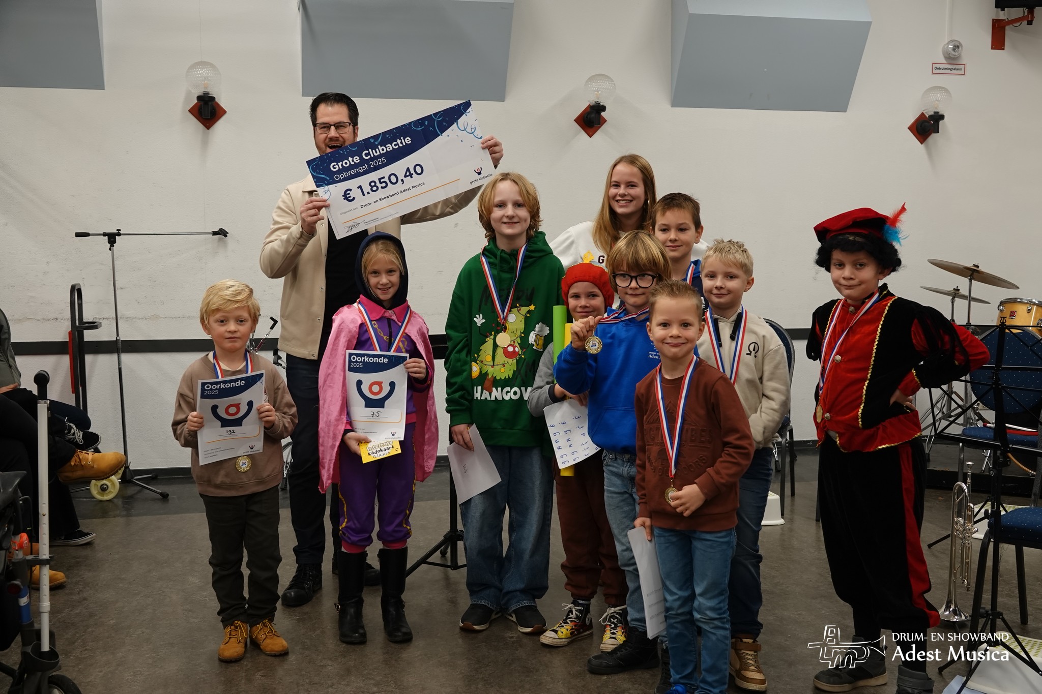 Geweldige opbrengst Grote Clubactie Jeugdband Adest Musica