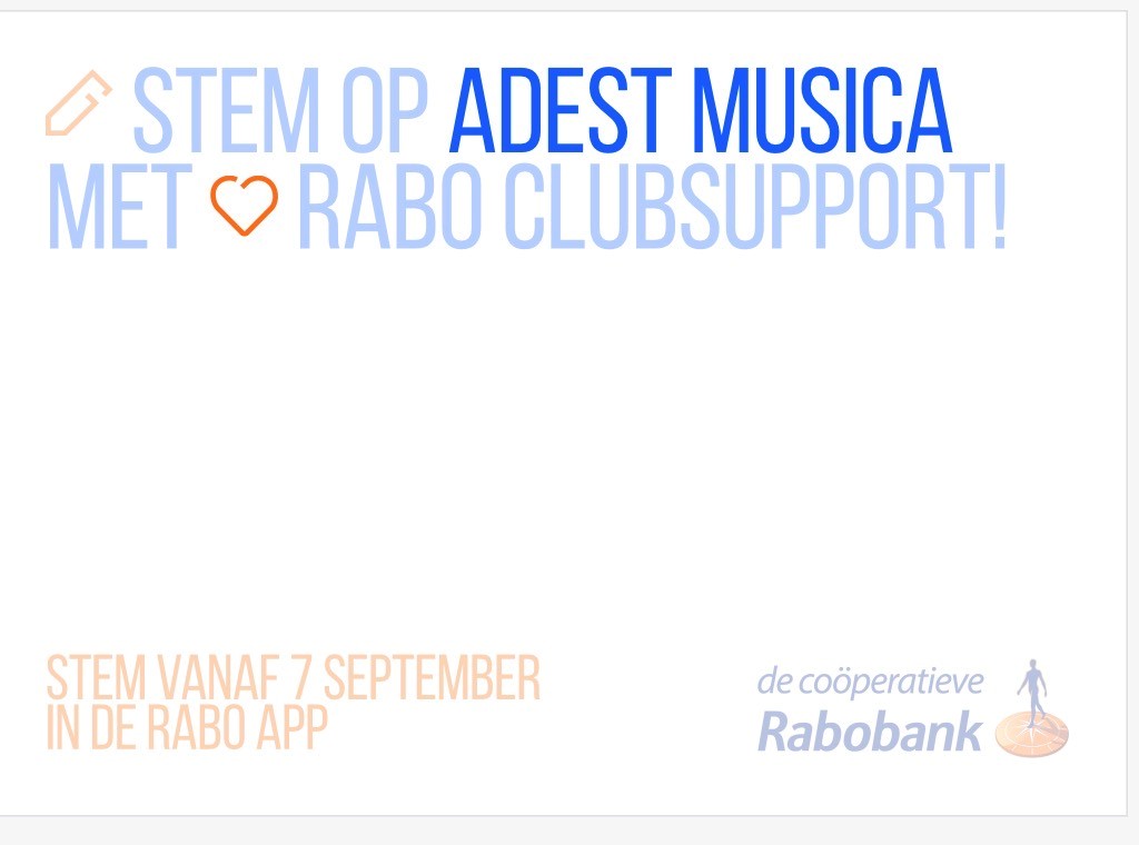 ADEST MUSICA deelnemer RABO Club Support